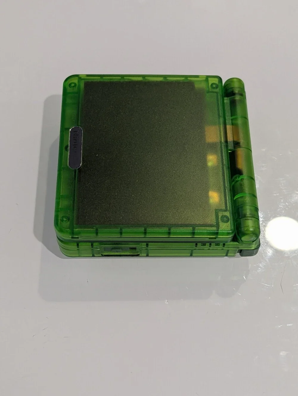 Clear Jungle Green Nintendo Game Boy Advance SP GBA SP System with v5 IPS Screen